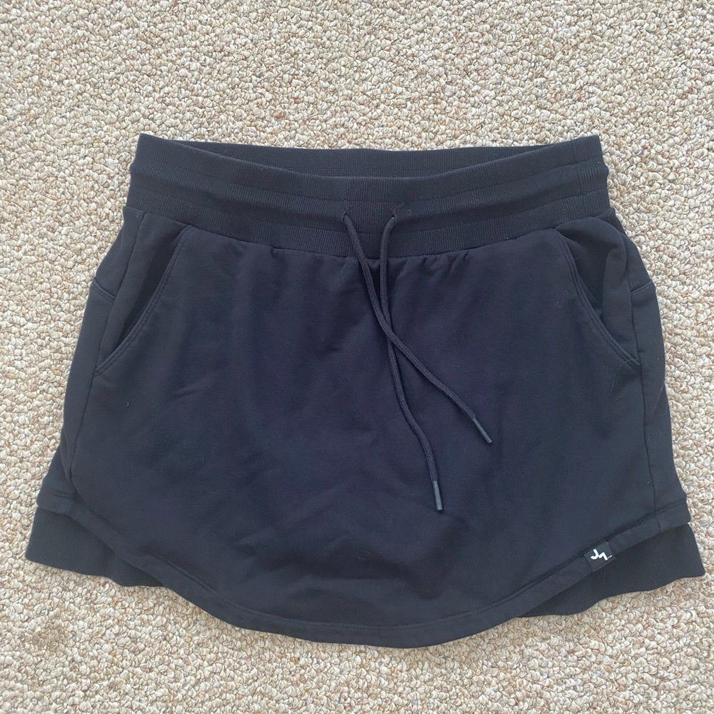 Black Athletic Skort with Drawstring